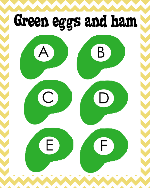 Printable Green Eggs And Ham Activities