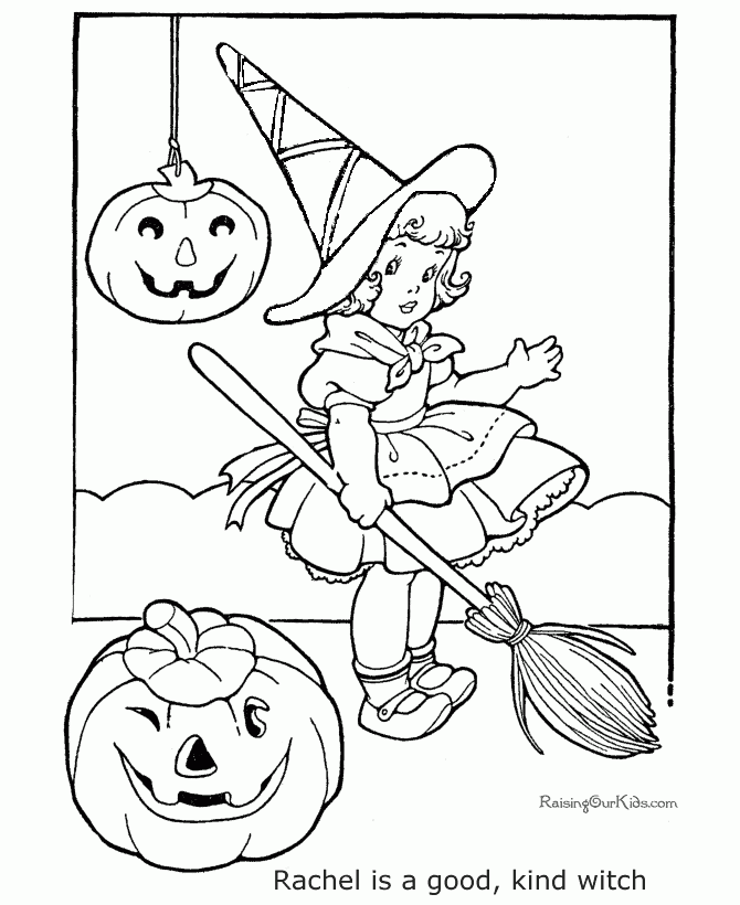 Printable Halloween Coloring Page 007