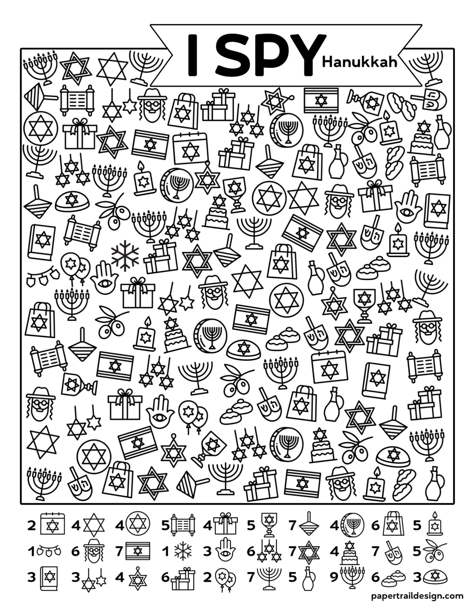 Printable Hanukkah Activities