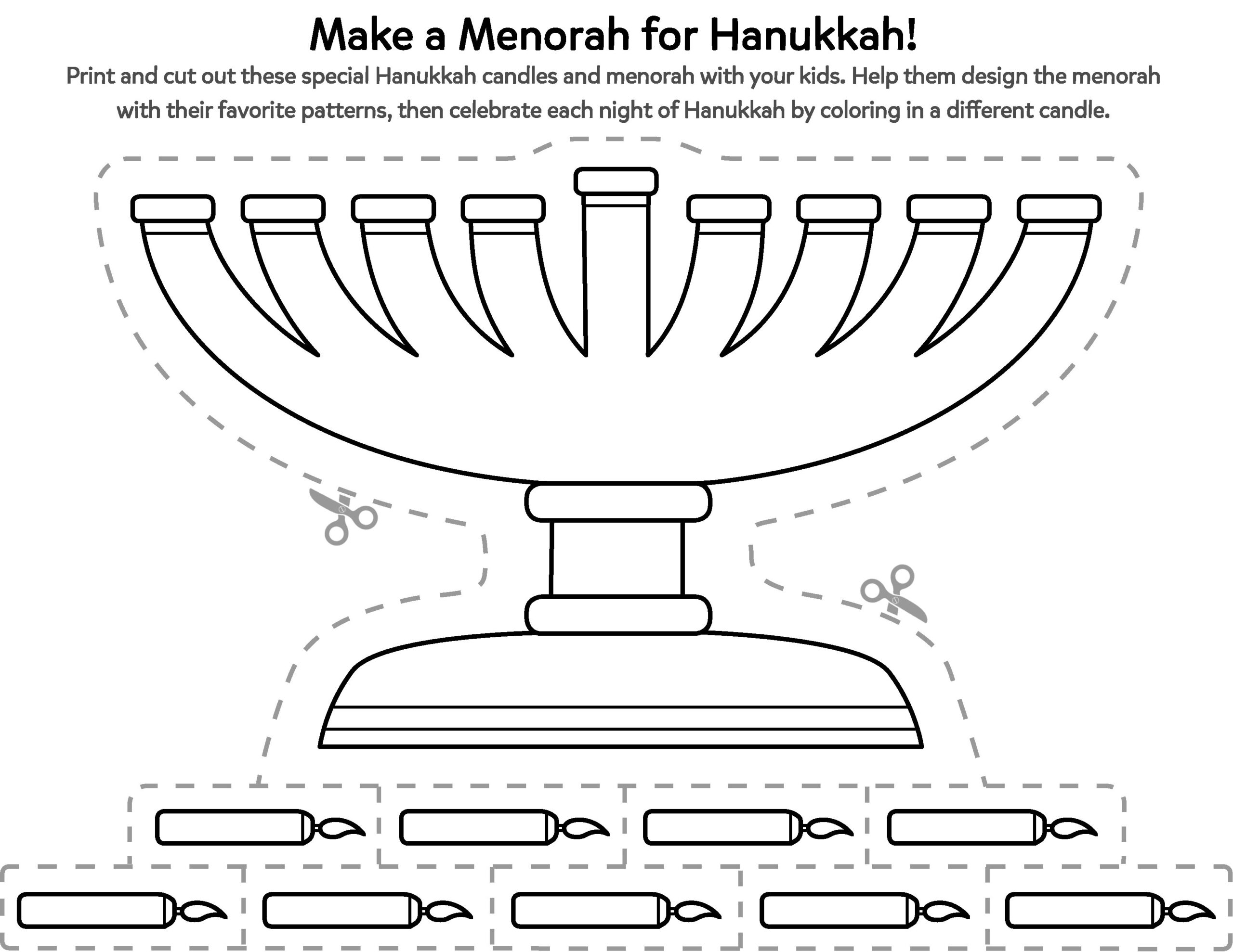 Printable Hanukkah Activity Sheets