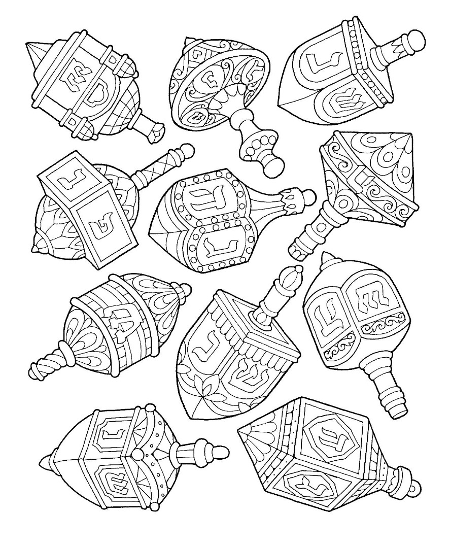 Printable Hanukkah Coloring Pages