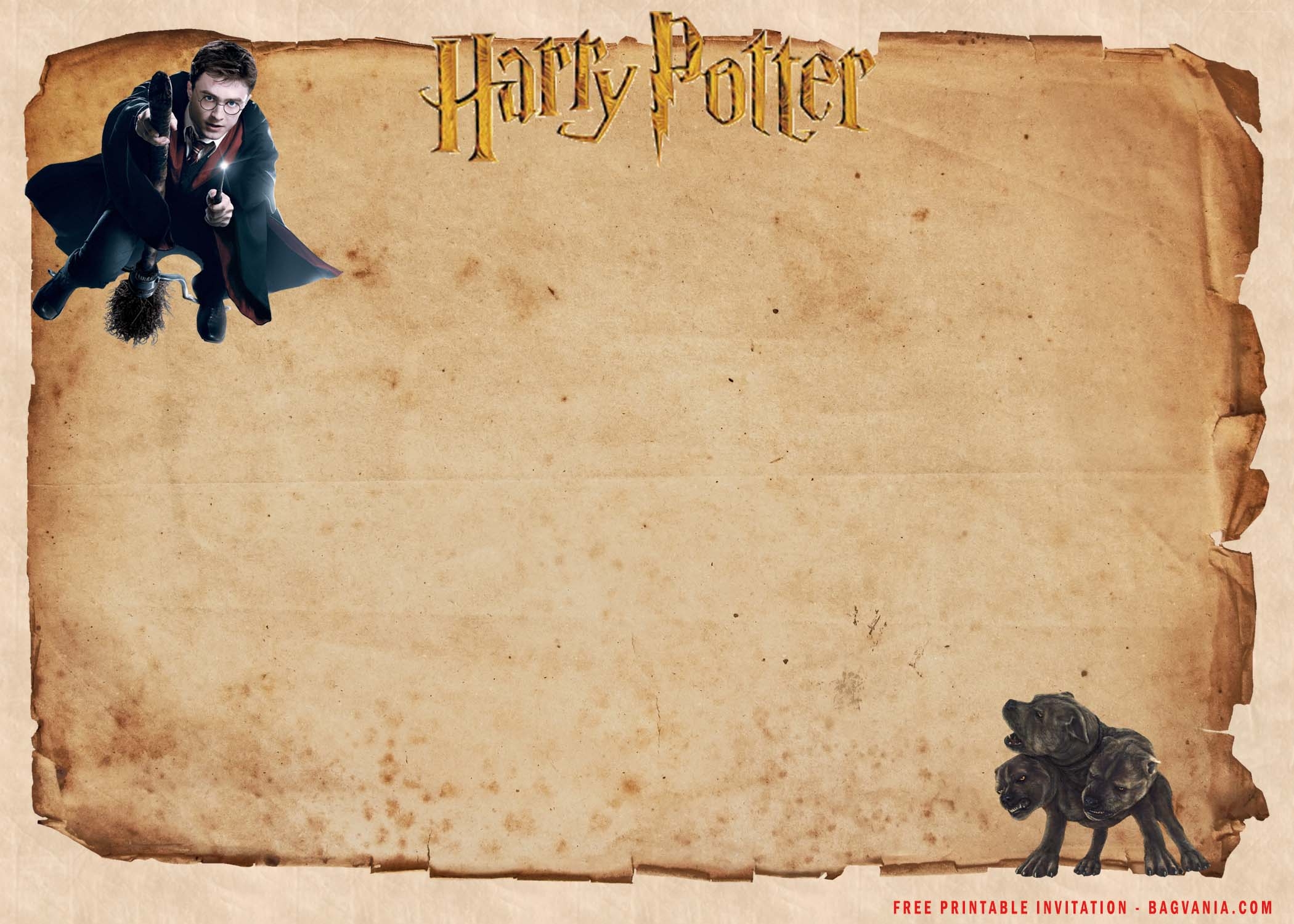 printable harry potter birthday card template