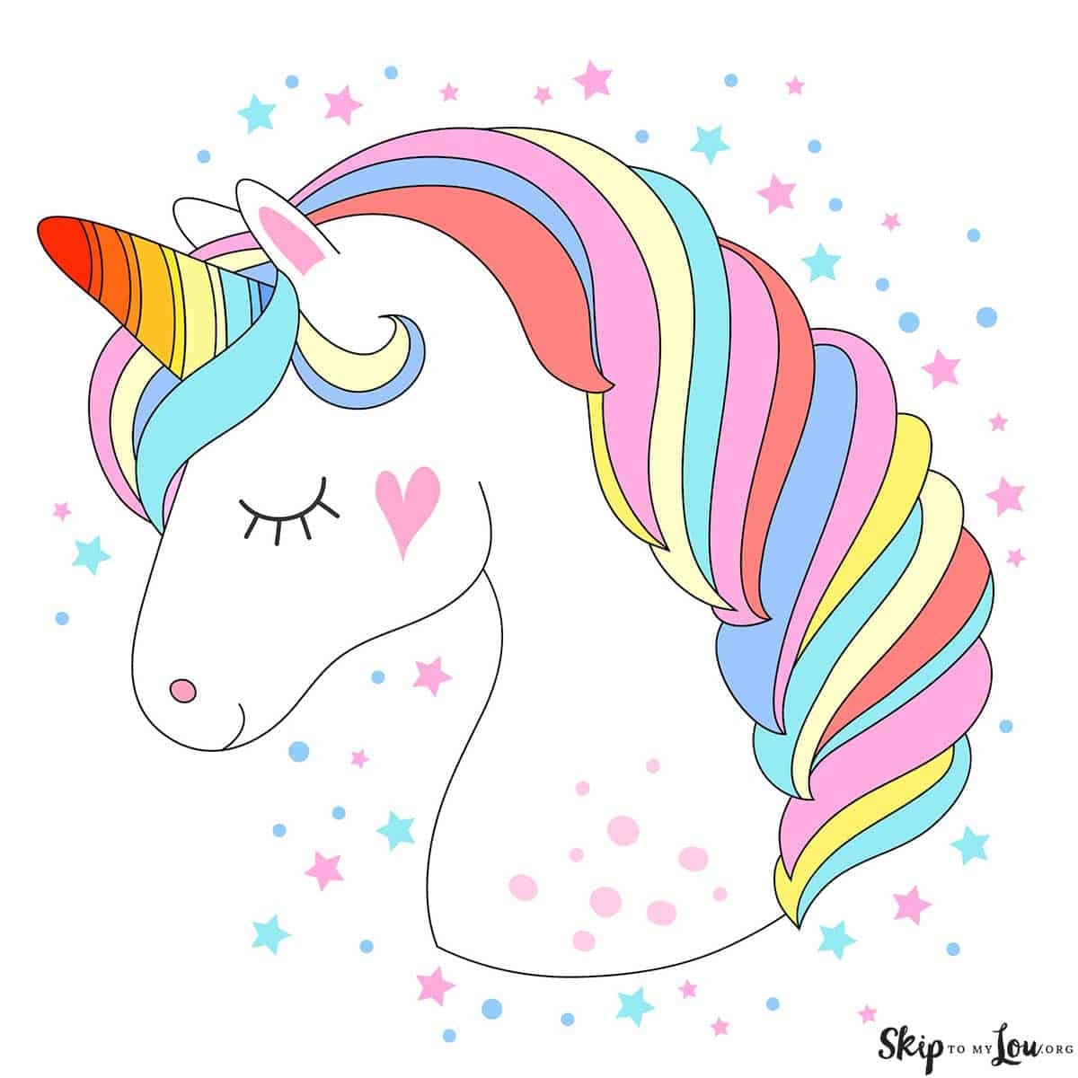printable pictures of unicorns