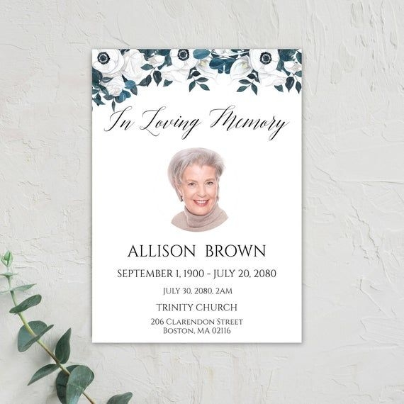 Printable In Loving Memory Card Template Printable Templates