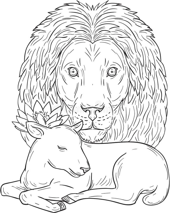 Printable Jesus Lamb And Lion Coloring Sheet Free Coloring Sheet 