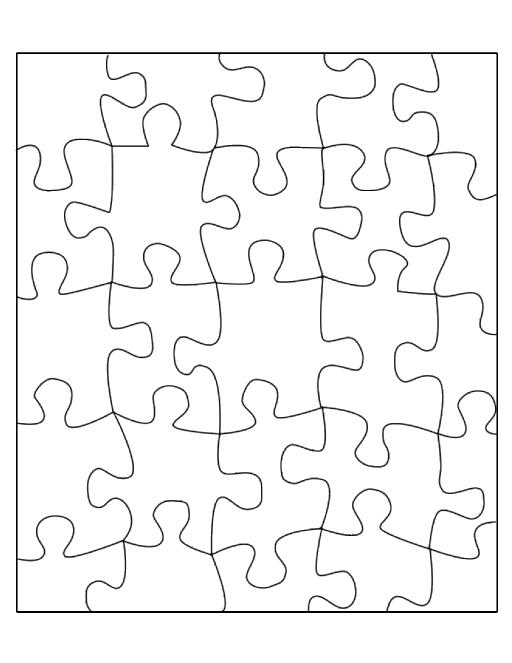 printable jigsaw puzzle template