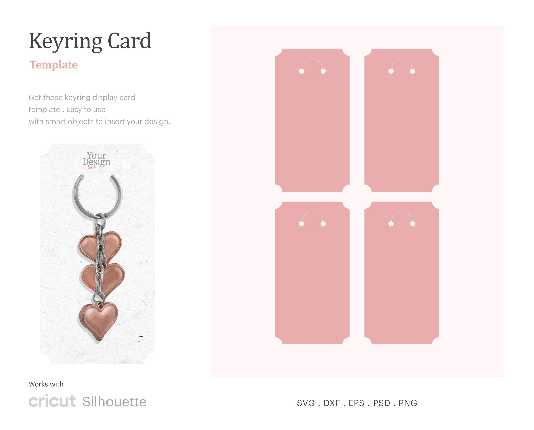 printable keychain display card template