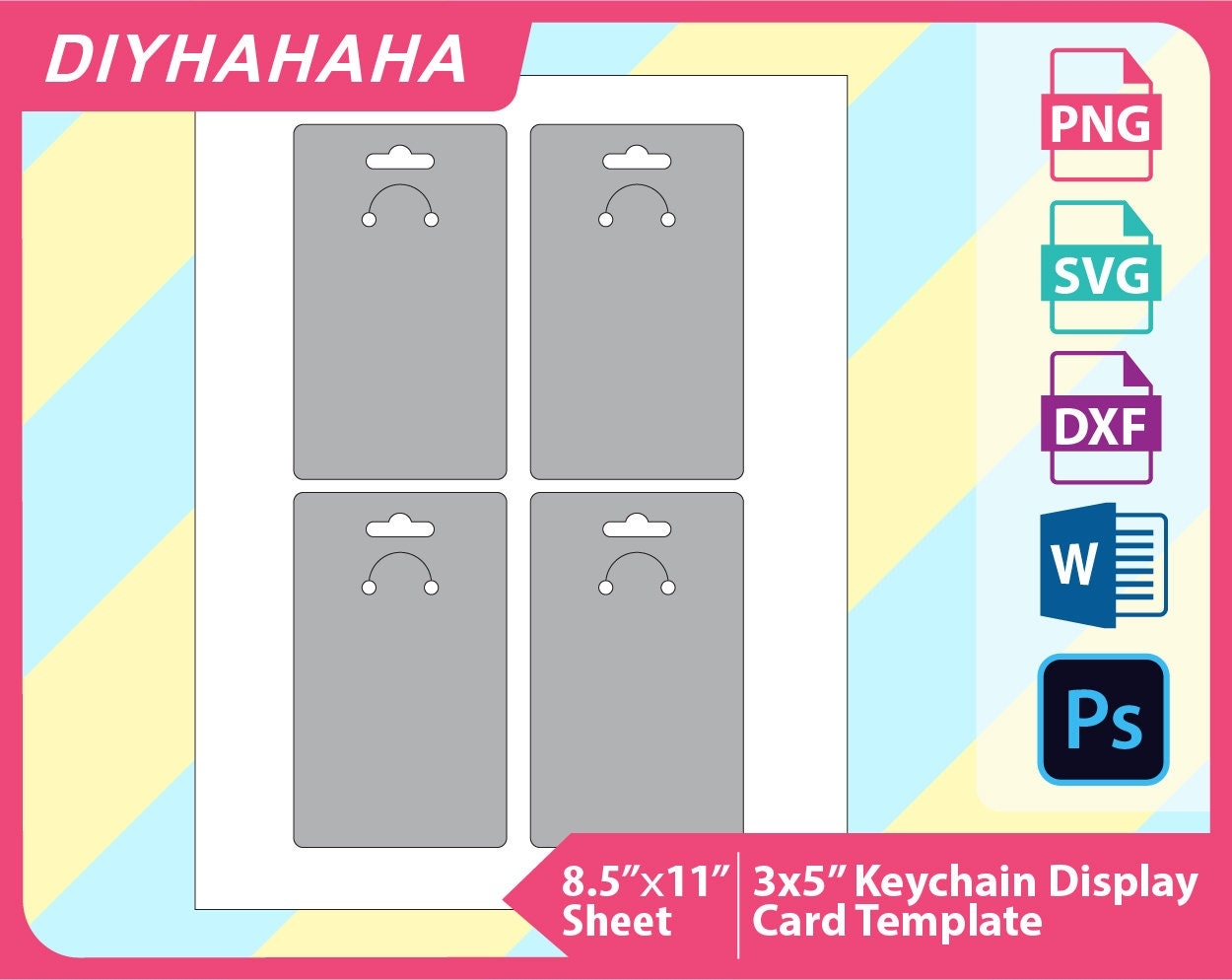 Printable Keychain Display Card Template Printable Templates