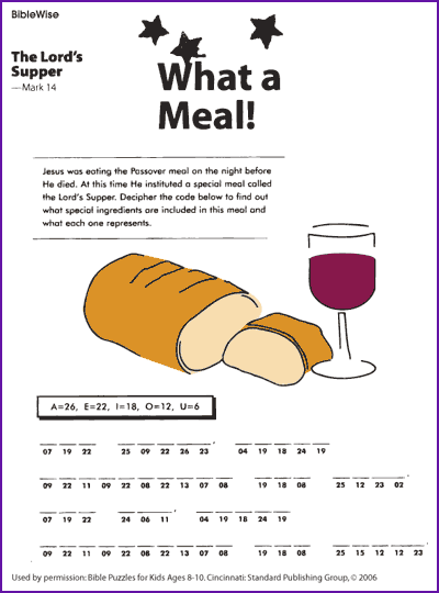Printable Last Supper Activities