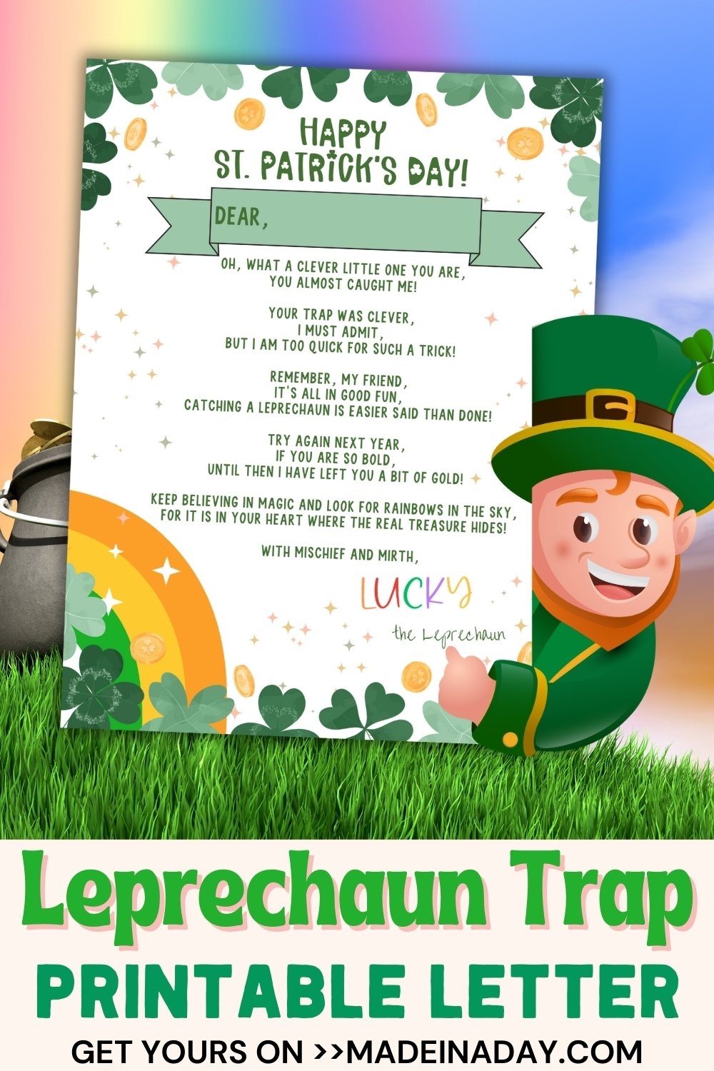 Printable Leprechaun Letter For Traps Made In A Day