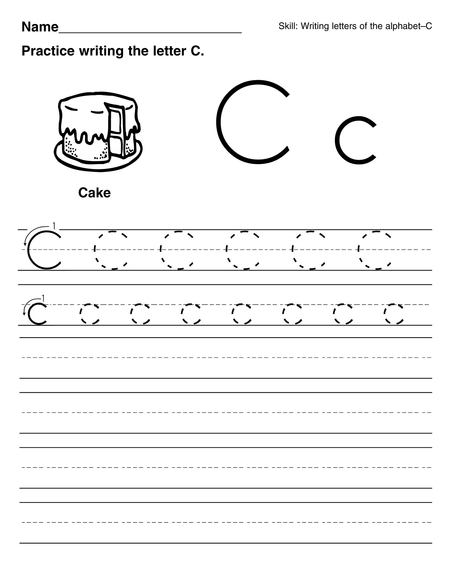 printable letter c activities