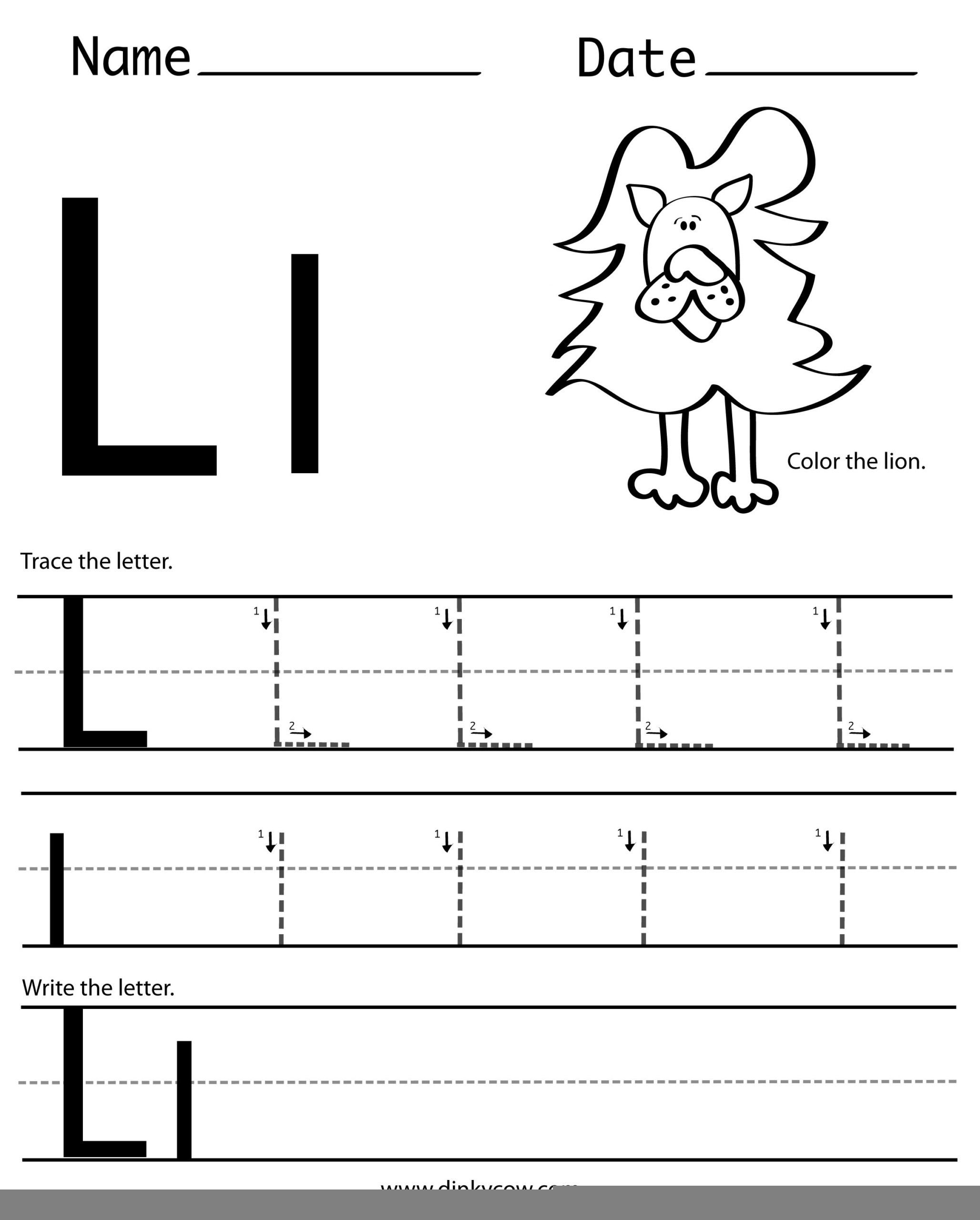 Printable Letter L Worksheets For Preschool Printable Worksheets
