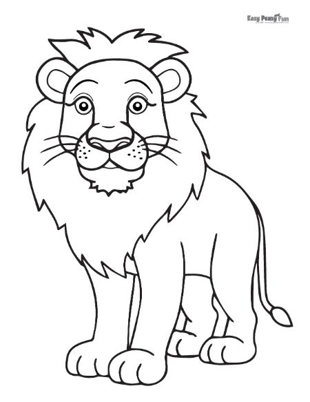coloring pages lion face