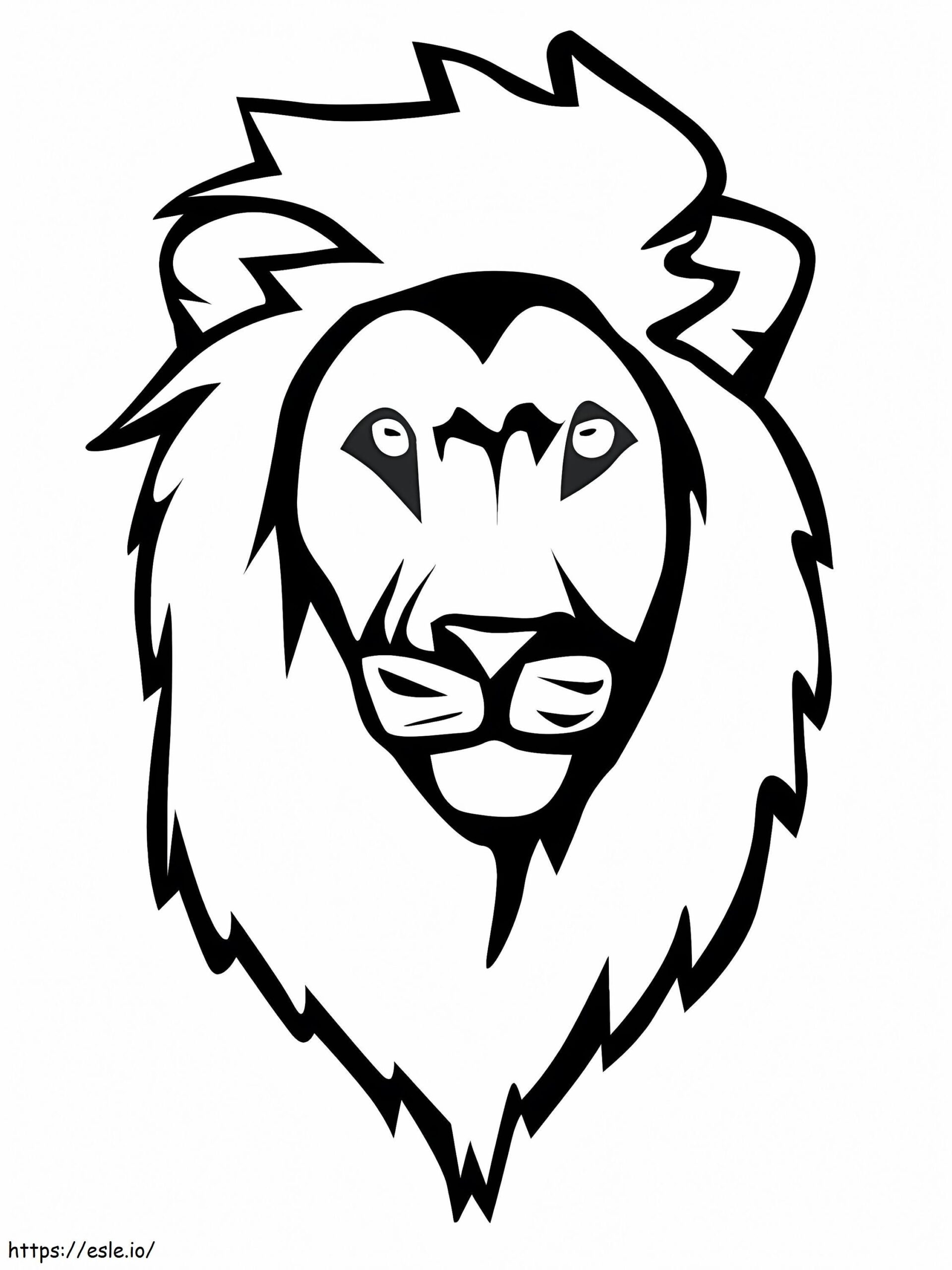Printable Lion Face Coloring Page