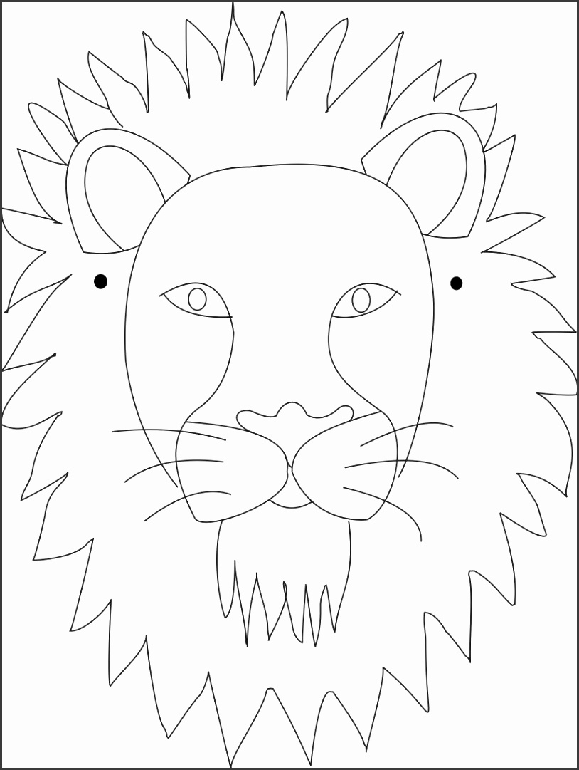 printable picture of a lion