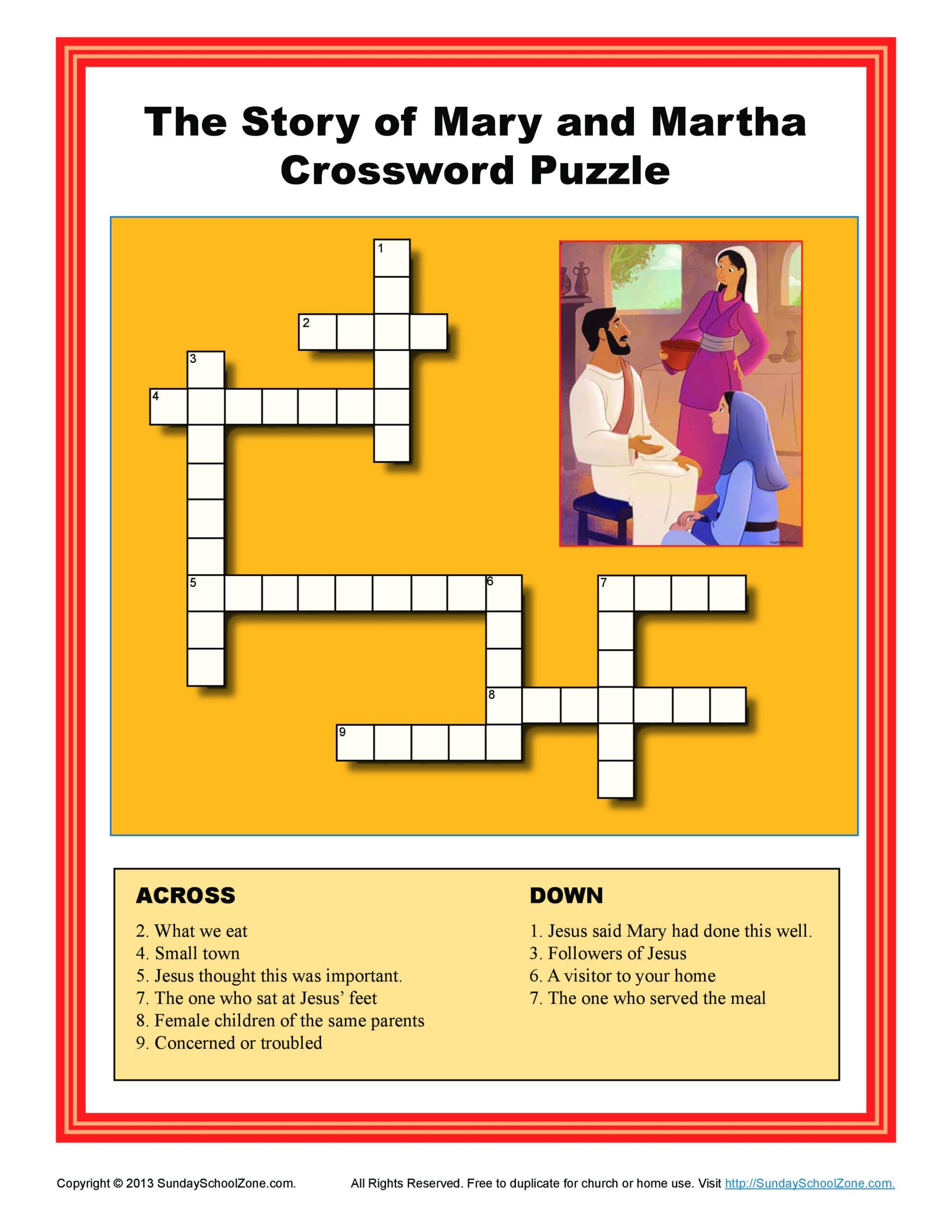 Printable Mary And Martha Activity Sheets Printable And Enjoyable 