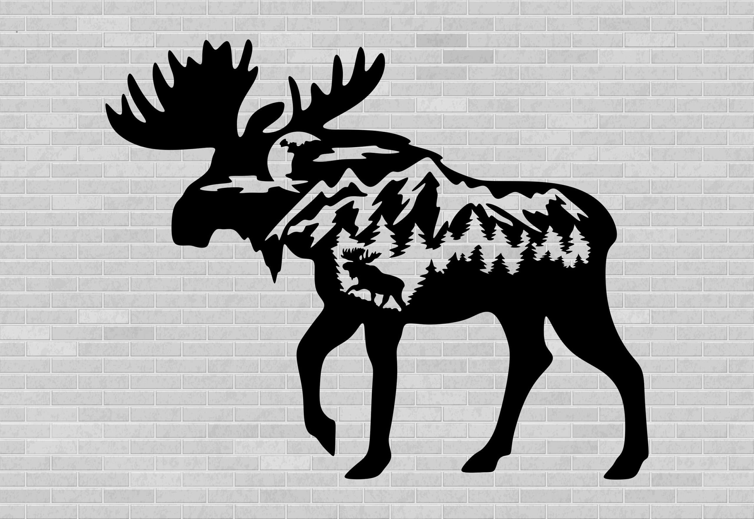 Printable Moose Silhouette