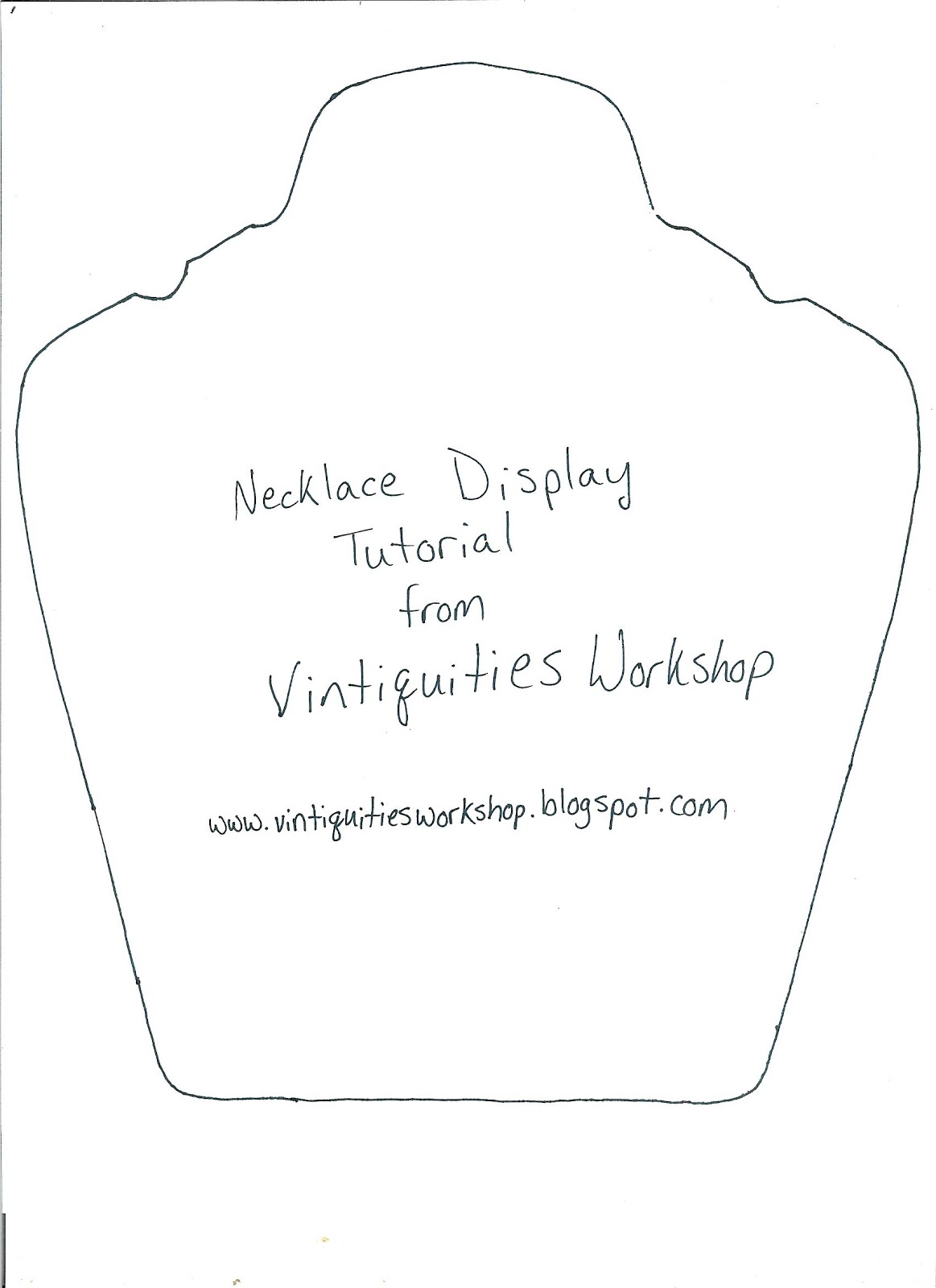 Printable Necklace Display Card Template Free Templates Printable