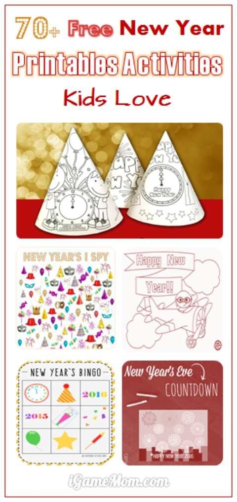 Printable New Year Activities For Kids