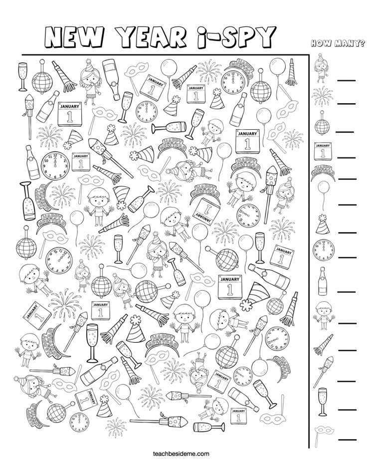 new years printable activities