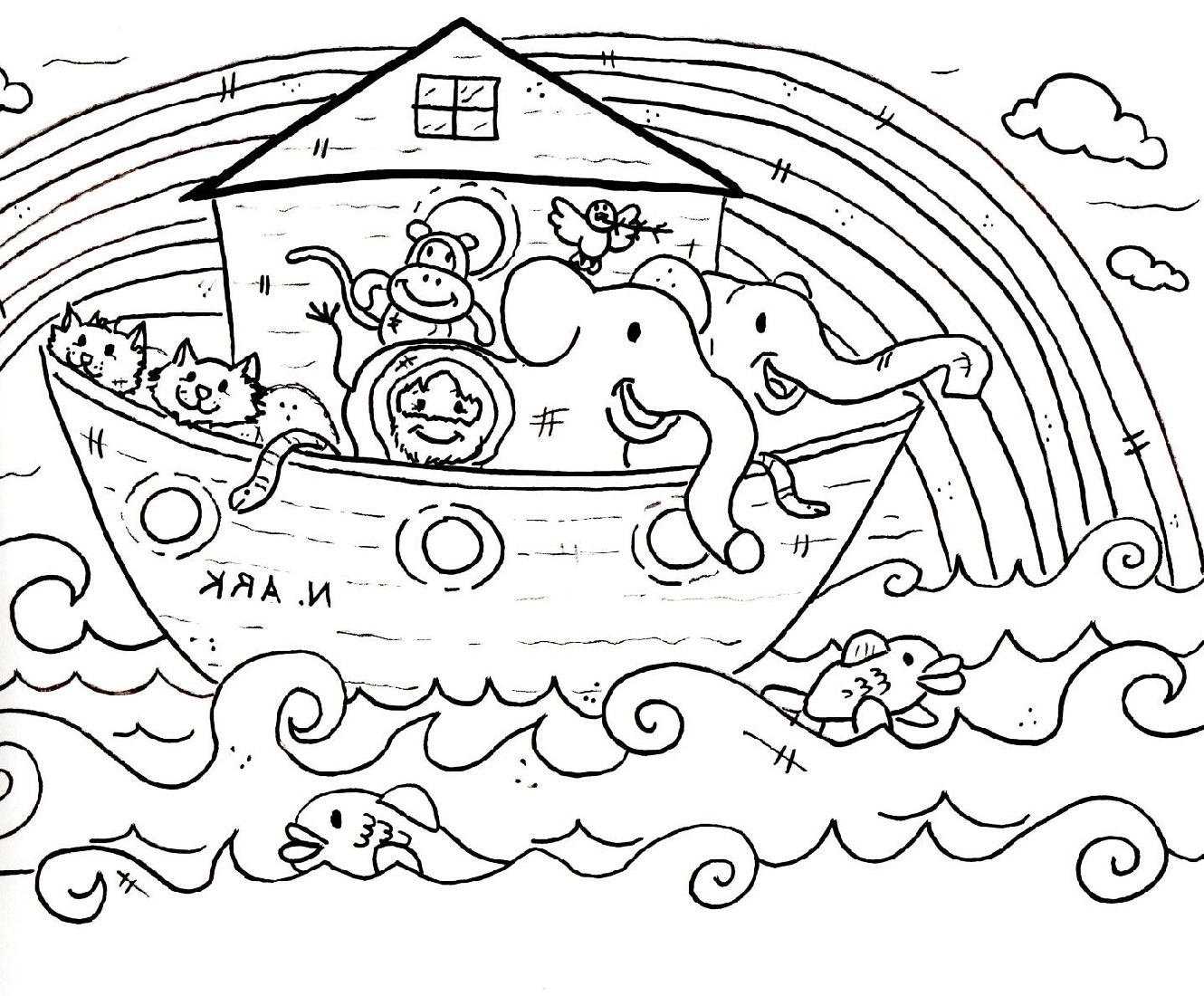 Printable Noah 39 s Ark Coloring Page Printable Word Searches