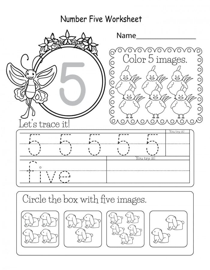 number activity printable