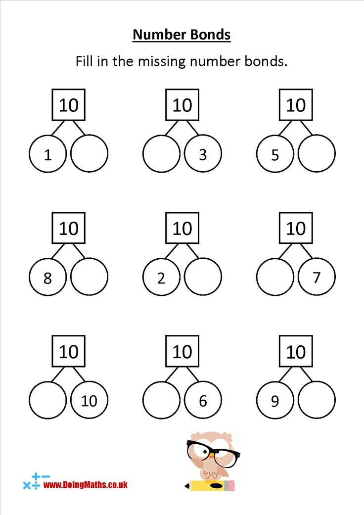 Printable Number Bonds Printable Word Searches