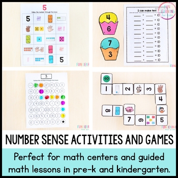 Printable Number Sense Activities By Fun Learning For Kids TpT