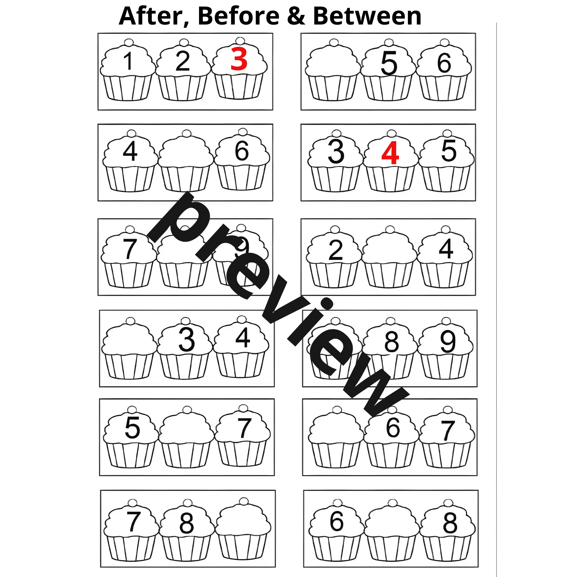 printable numbers worksheets