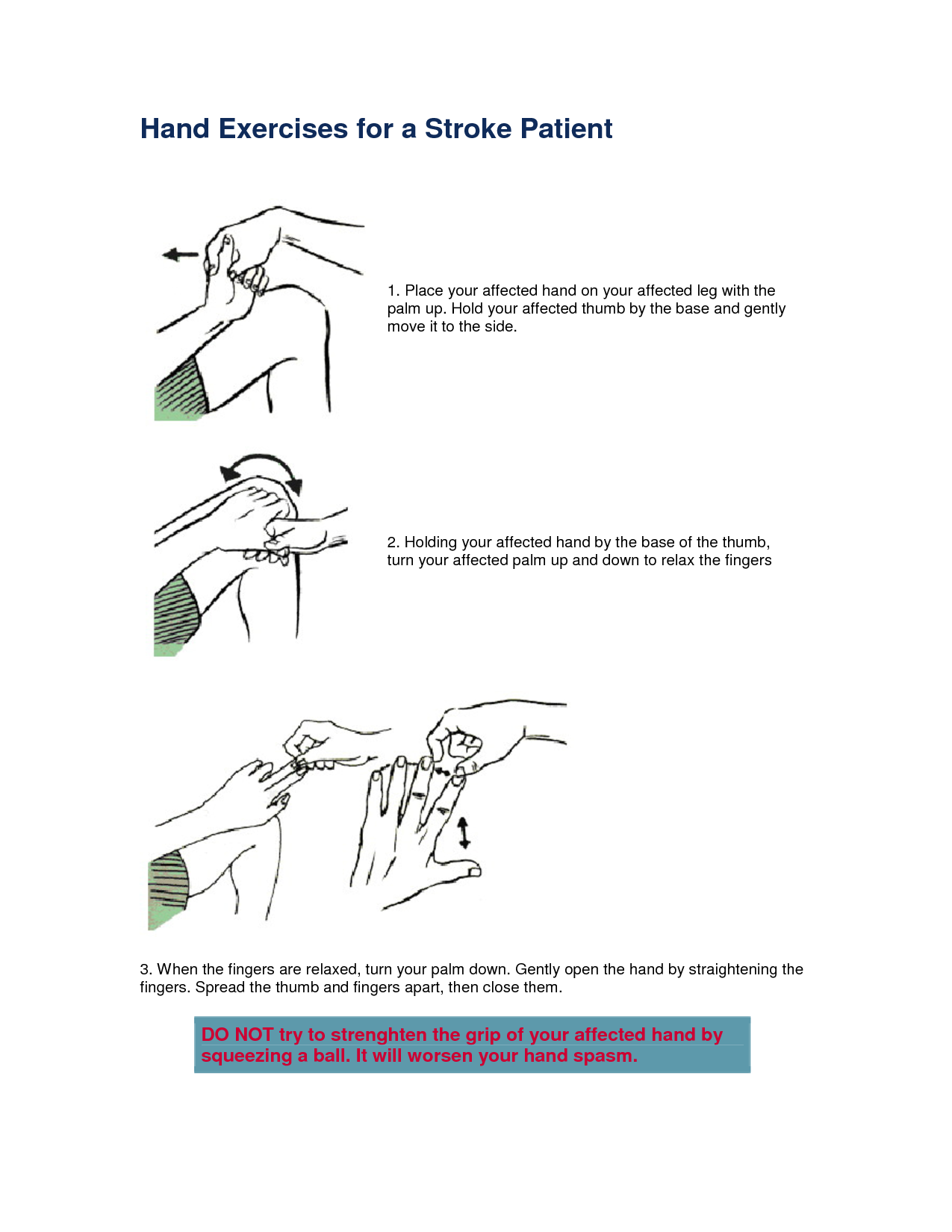Printable Occupational Therapy Hand Exercises Printable Sight Words List