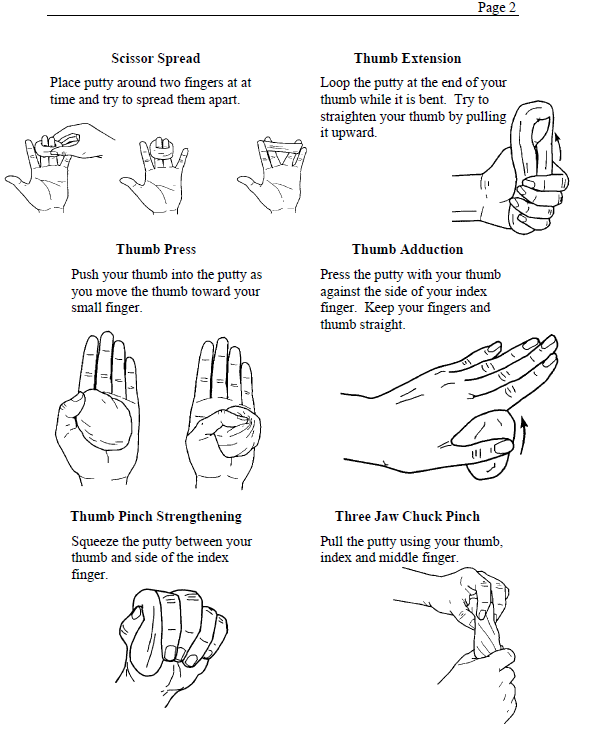 Printable Occupational Therapy Hand Exercises Printable Sight Words List