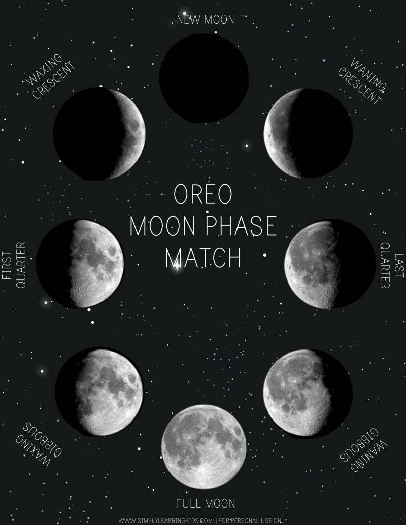 Printable Oreo Moon Phases Worksheet