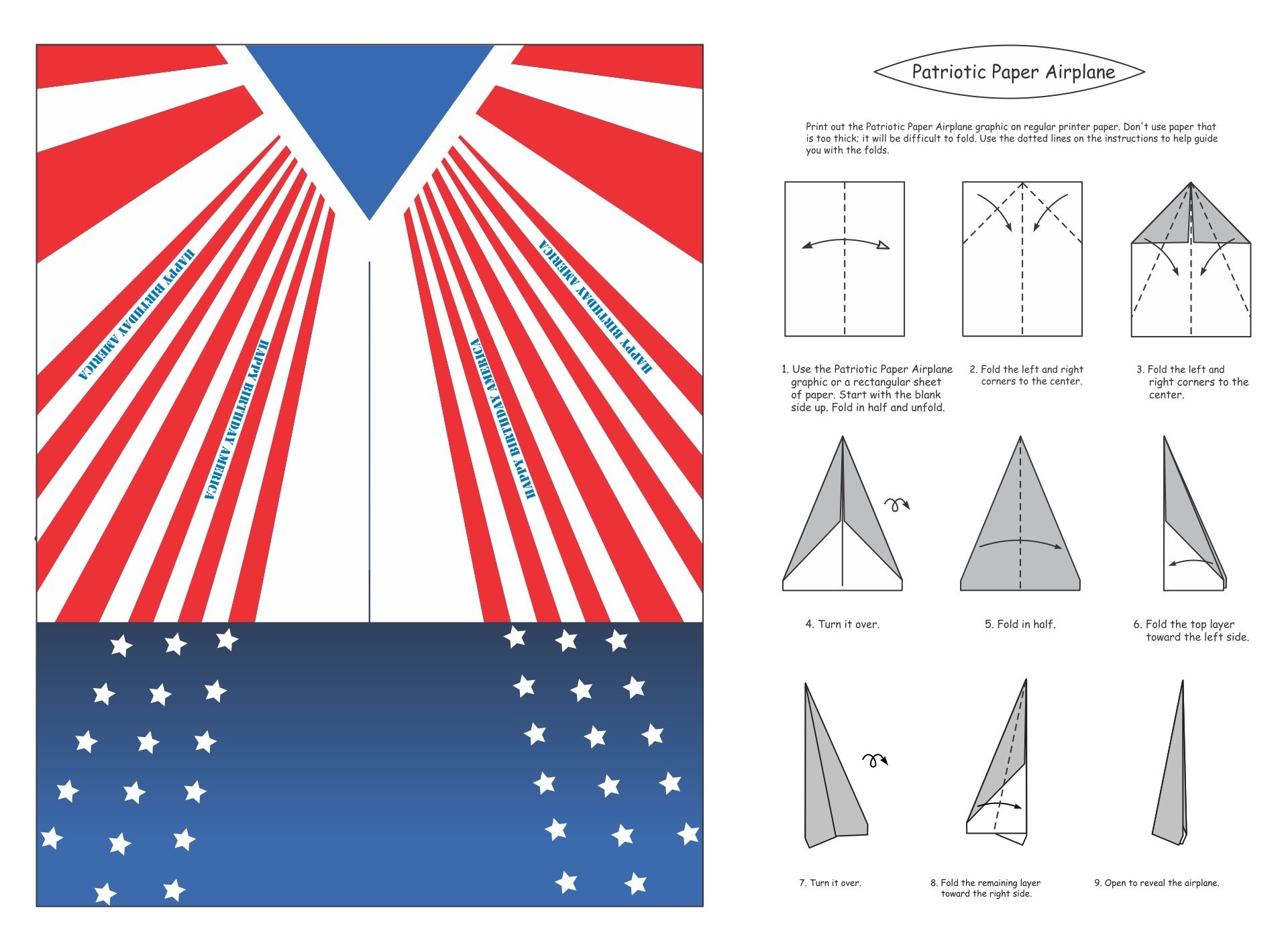Printable Paper Airplane Folding Template Printables Template Free
