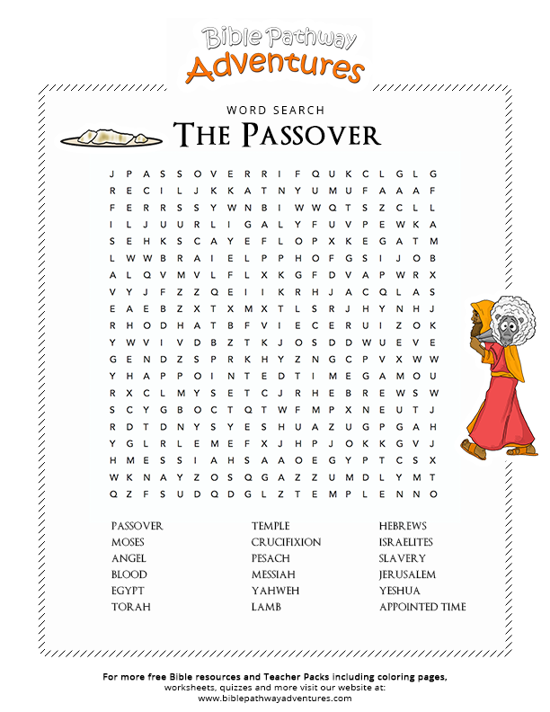 Printable Passover Activity Sheets Prntbl concejomunicipaldechinu gov co