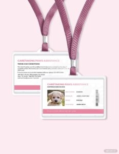 Printable Pet Id Card Template Printables Template Free