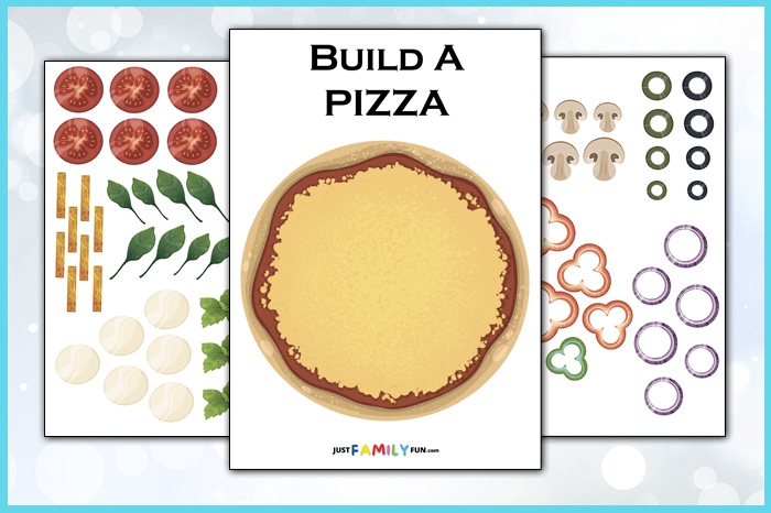 Printable Pizza Crust And Pizza Toppings Just Family Fun