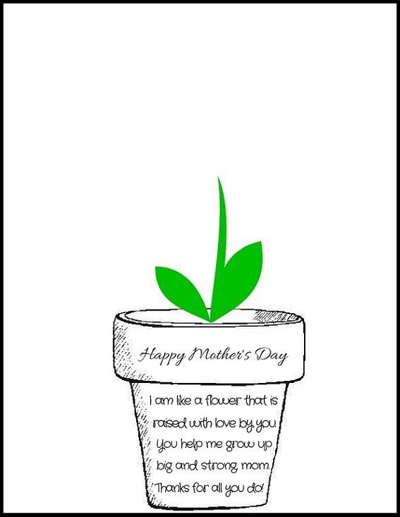 Printable Poem Flower Pot For Mother S Day Artofit