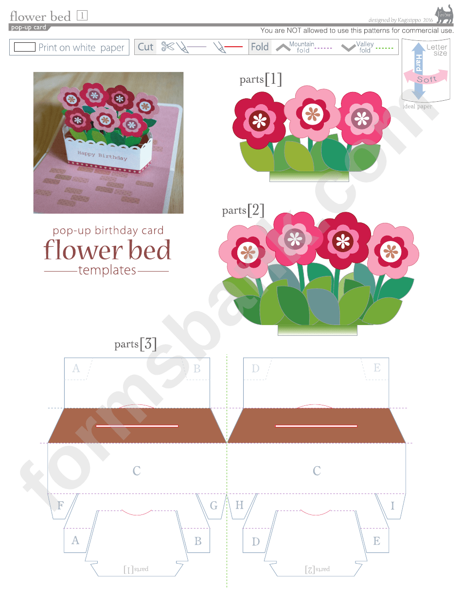 Printable Pop Card Template