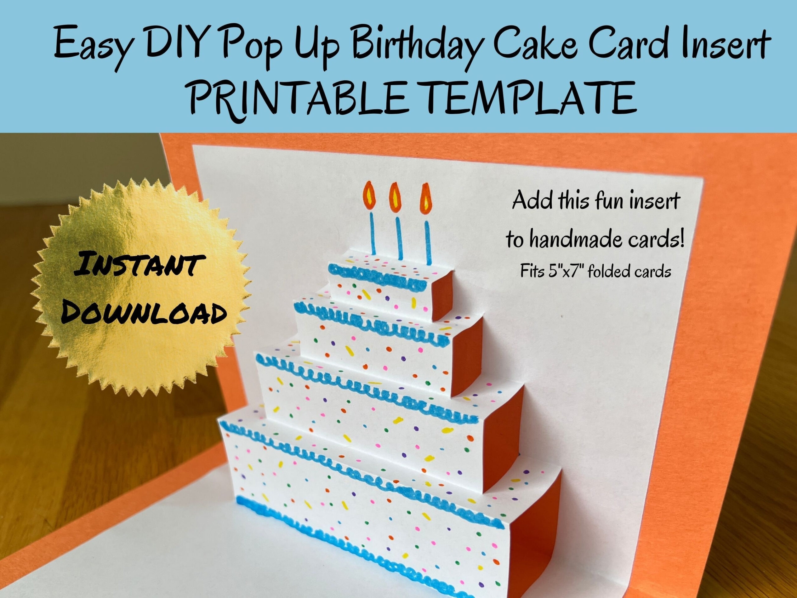 Printable Pop Up Birthday Cards