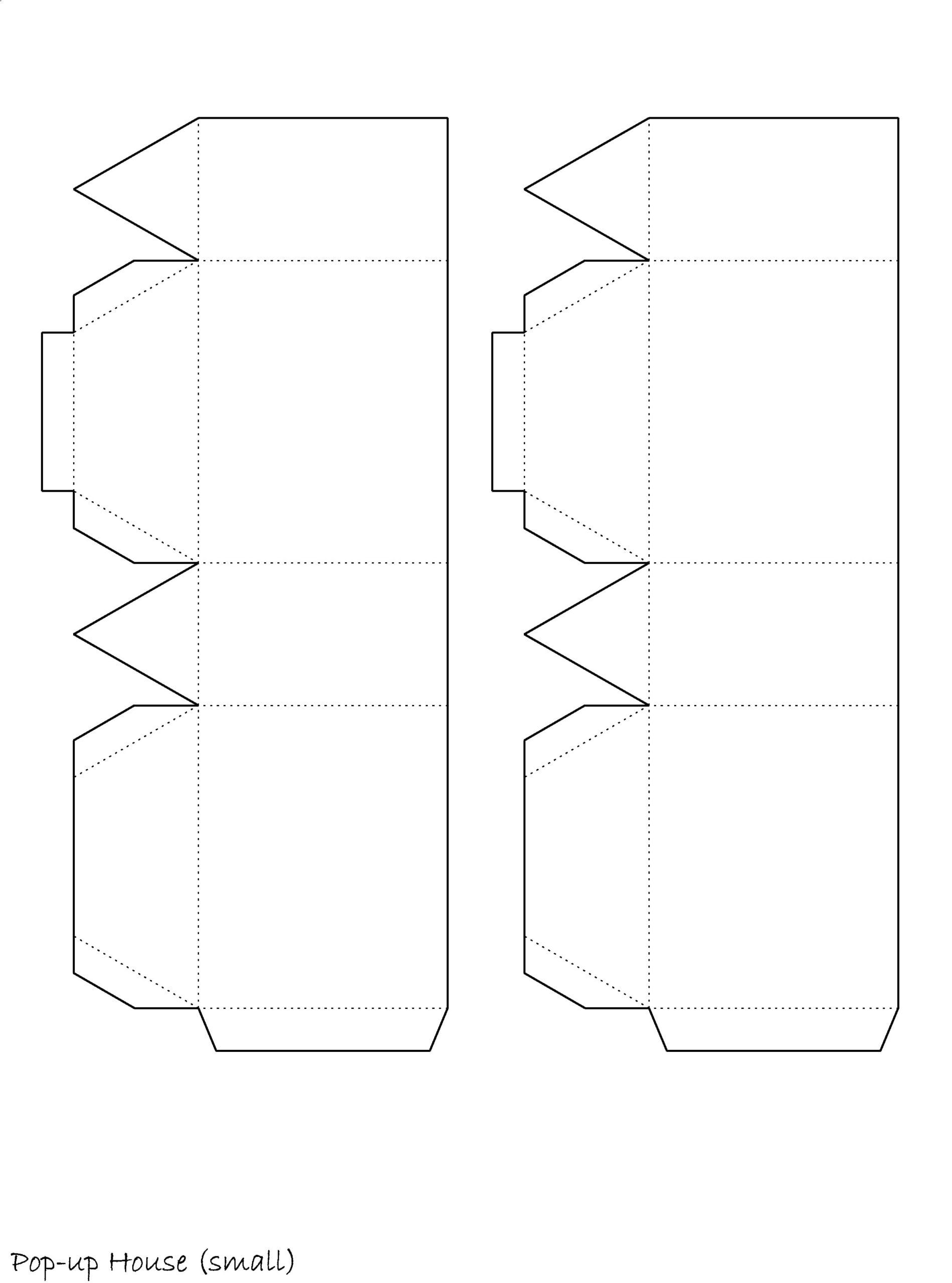 Printable Pop Up House Card Template Free Printable