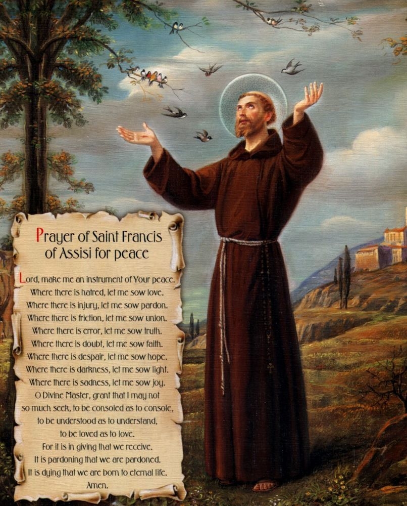 Printable Prayer Of St Francis Of Assisi Printable Calendars AT A GLANCE
