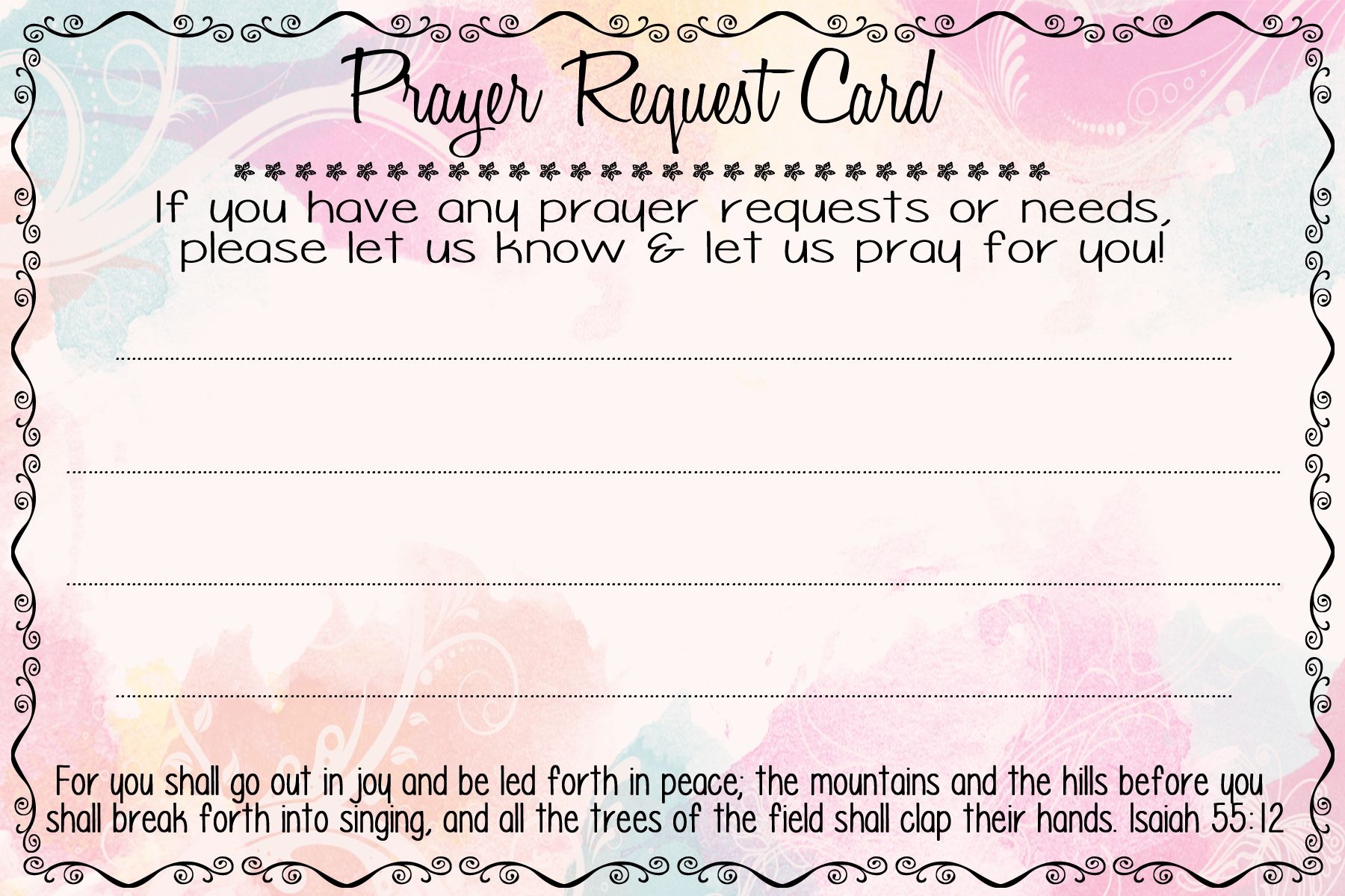 Printable Prayer Request Cards Template Template vercel app