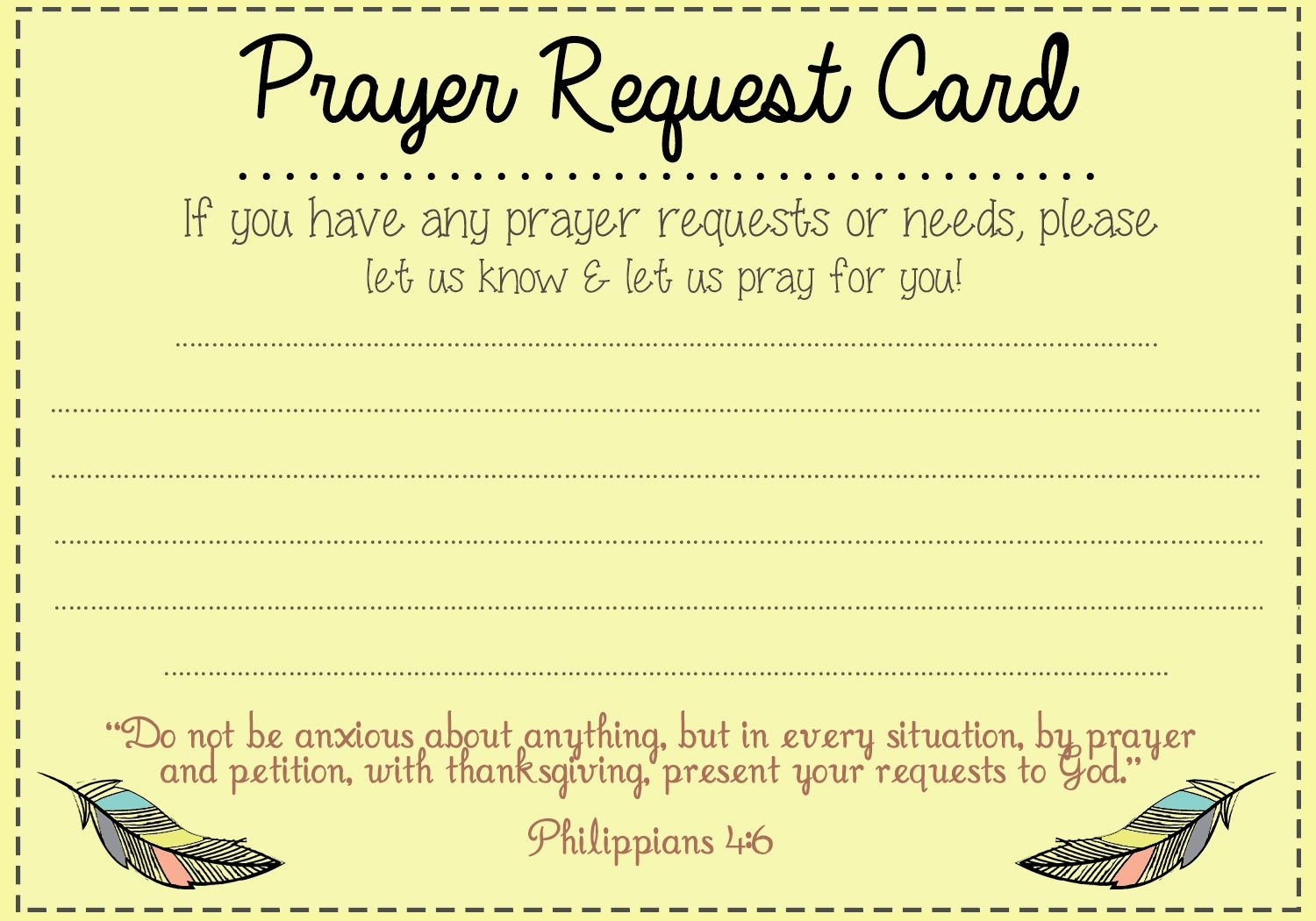 Printable Prayer Request Cards Template Template vercel app