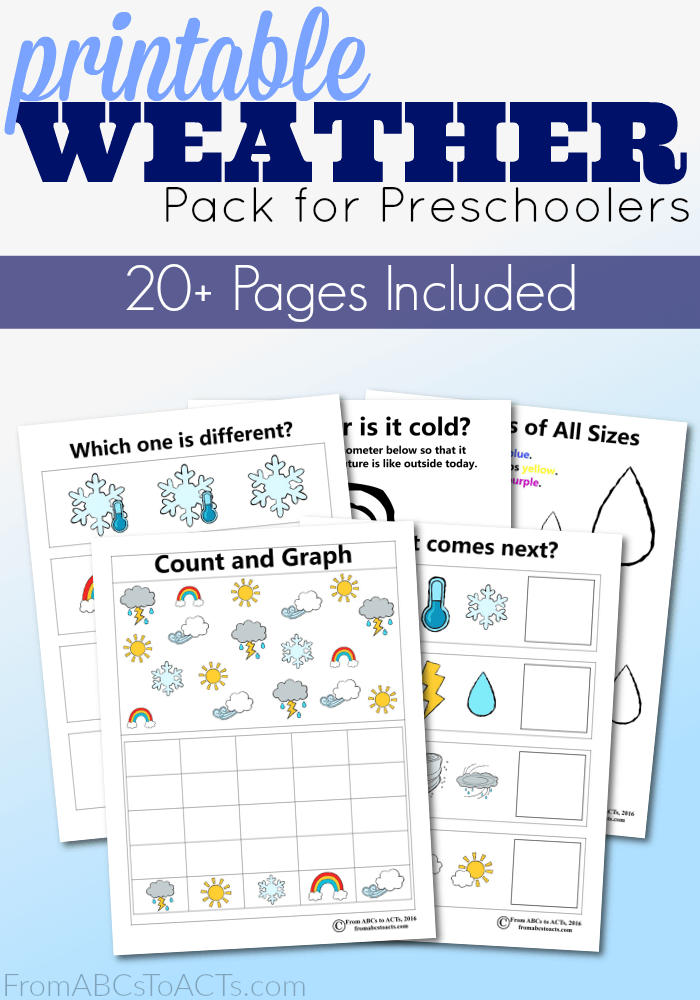 printable weather activities for preschool