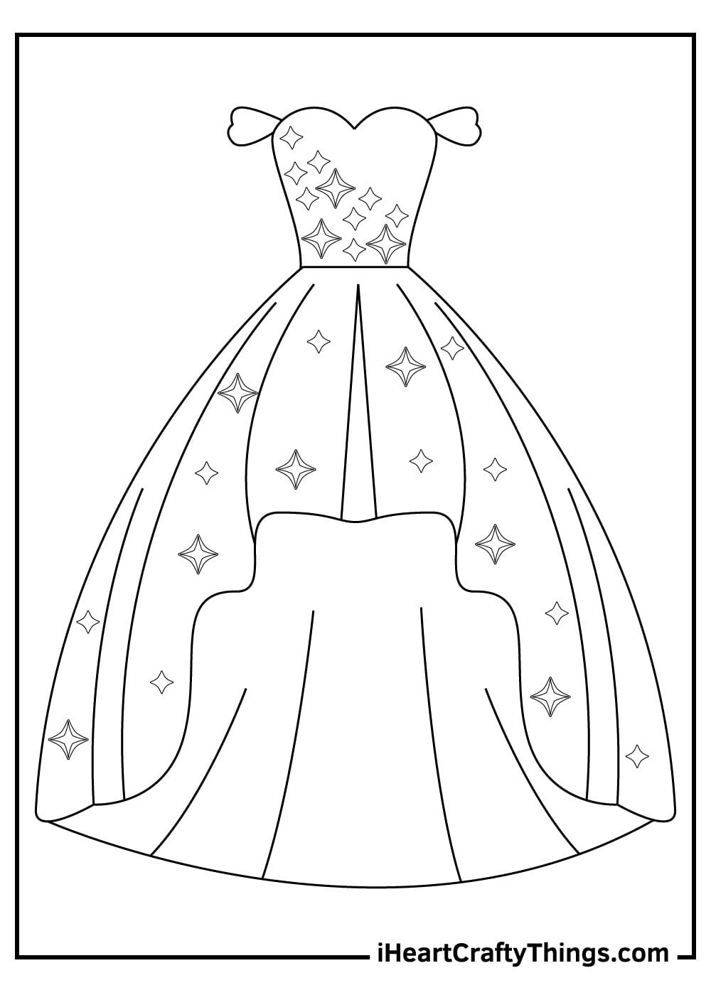 Printable Princess Dress Template Free Printable