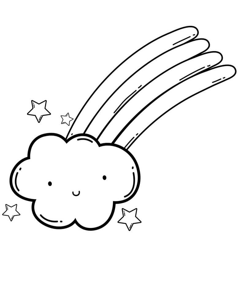 Printable Rainbows With Clouds