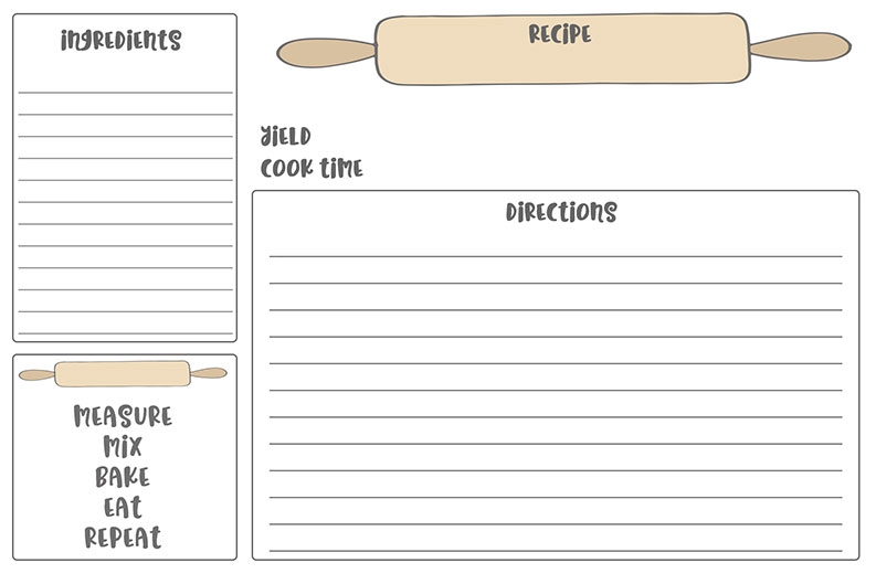 Printable Reciepe Cards Shop Fresh