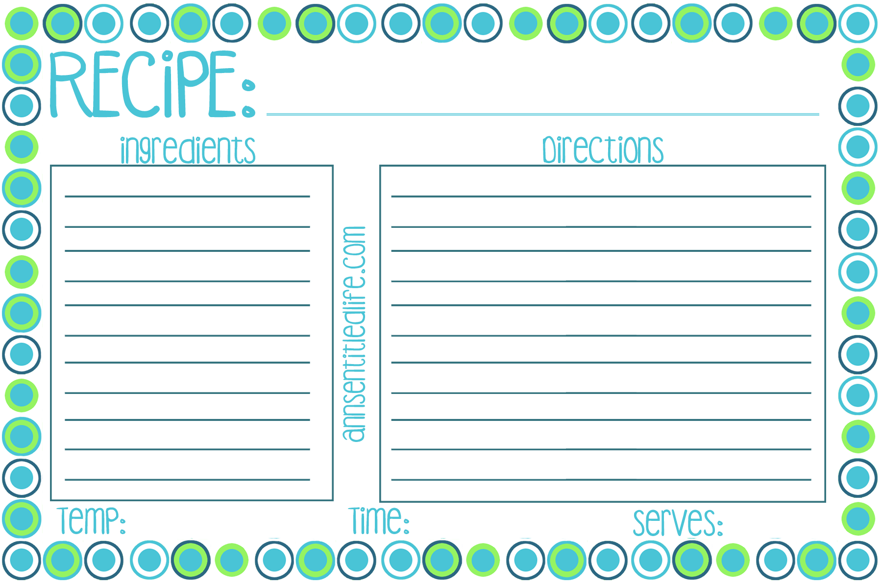 Printable Recipe Card Templates Free Tip Junkie Hot Sex Picture