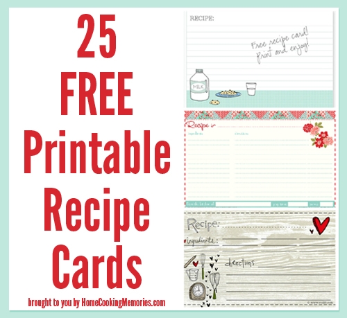 Printable Recipie Cards Shop Fresh