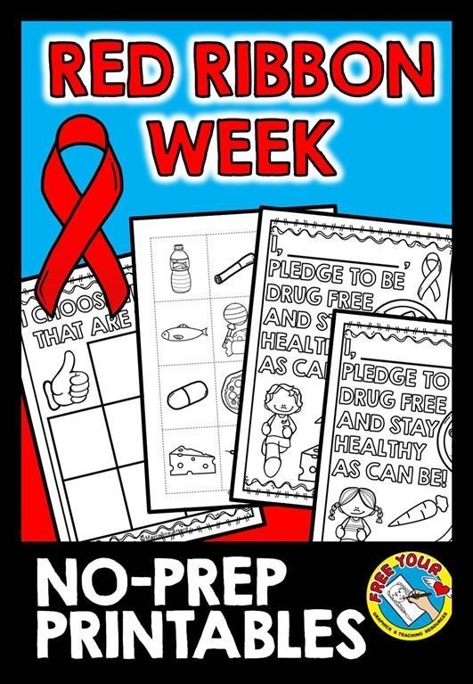 Printable Red Ribbon Week Activities Printable Word Searches